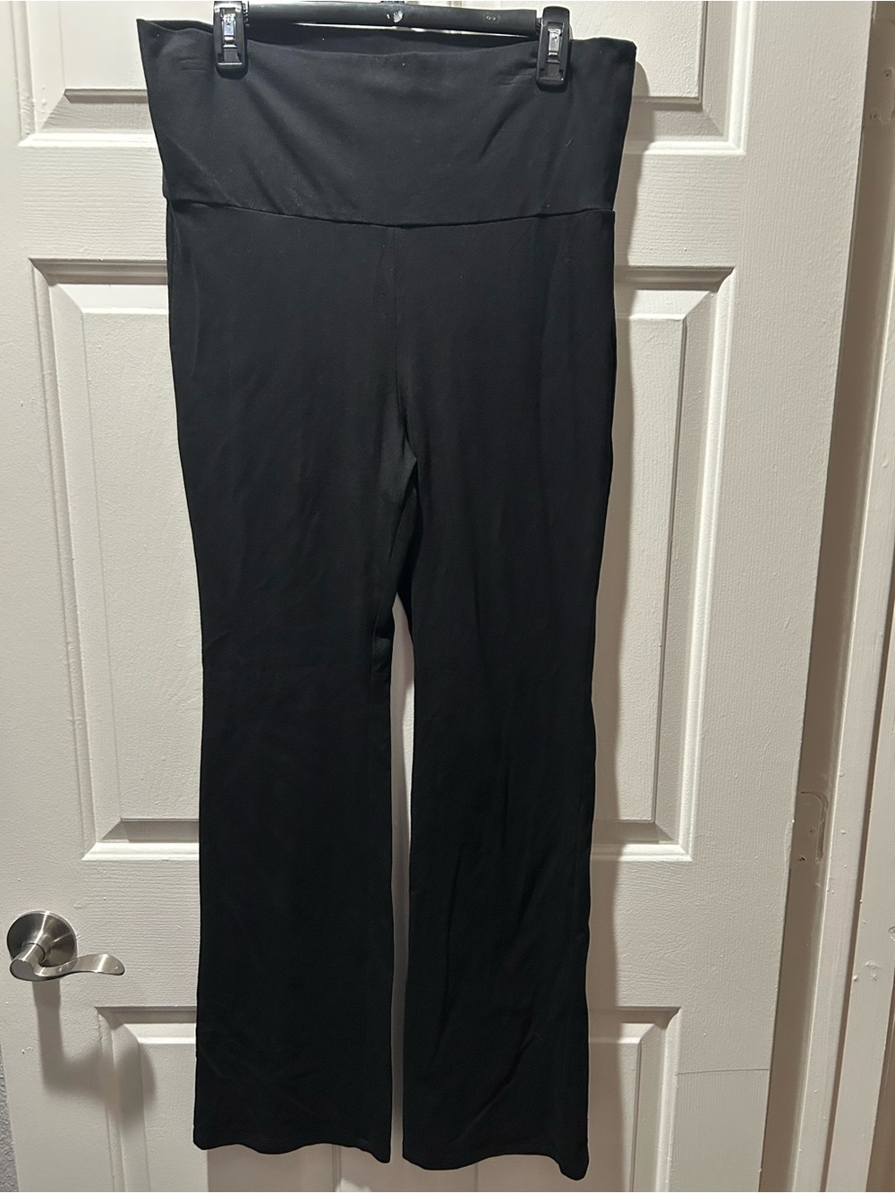 Aritzia HomeStretch Smooth Amp Flare Fold-Over Waist Legging Pants Size Large